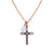 Petite Cross Pendant with Briolette in "Ice Queen" *Preorder*
