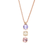 Petite Three Stone Pendant in "Romance" *Preorder*