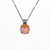 Large Round Single Stone Pendant in Sun-Kissed "Peach" *Preorder*