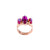 Triple Marquise Stone Adjustable Ring in "Hibiscus" *Preorder*