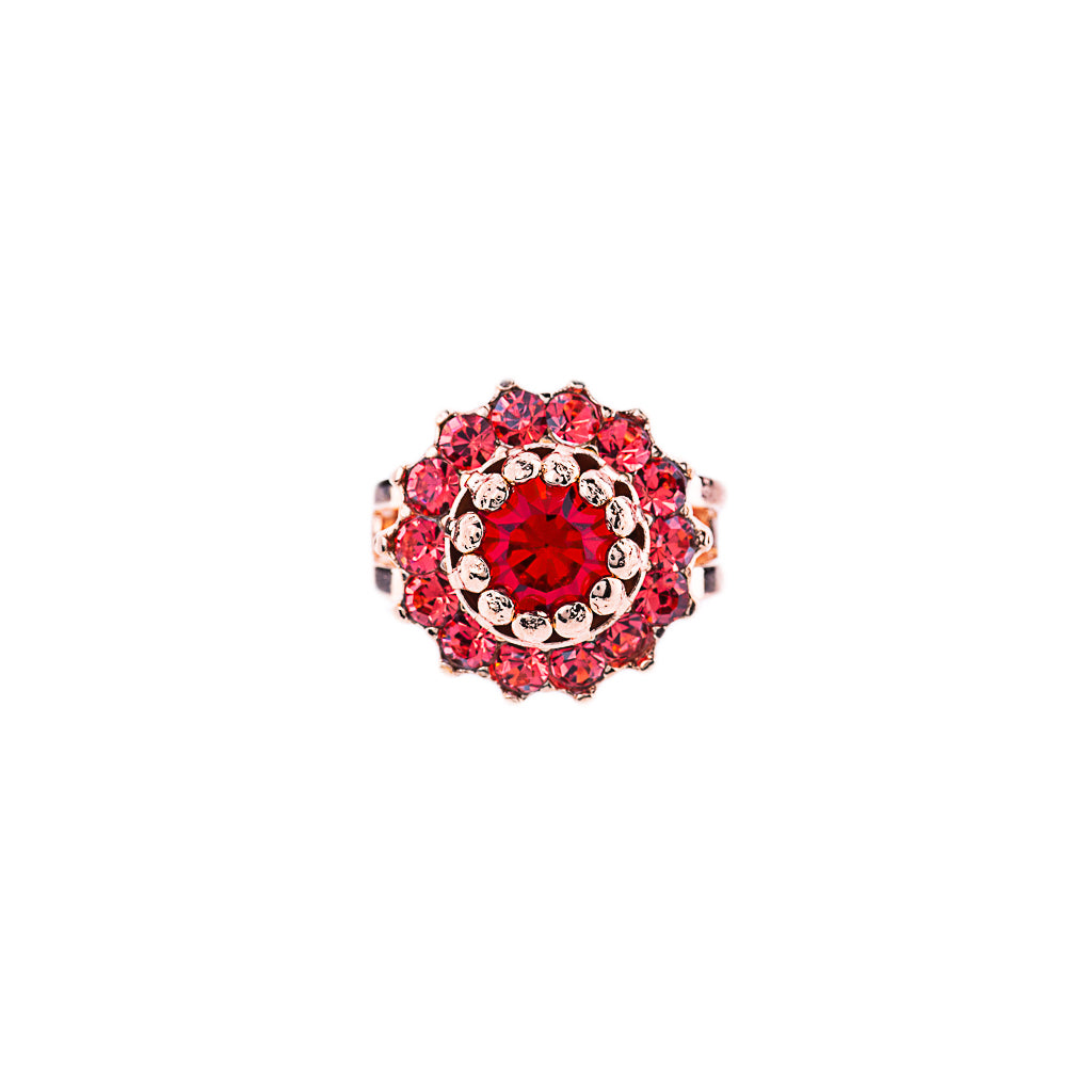 Medium Rosette Ring in "Hibiscus" *Preorder*
