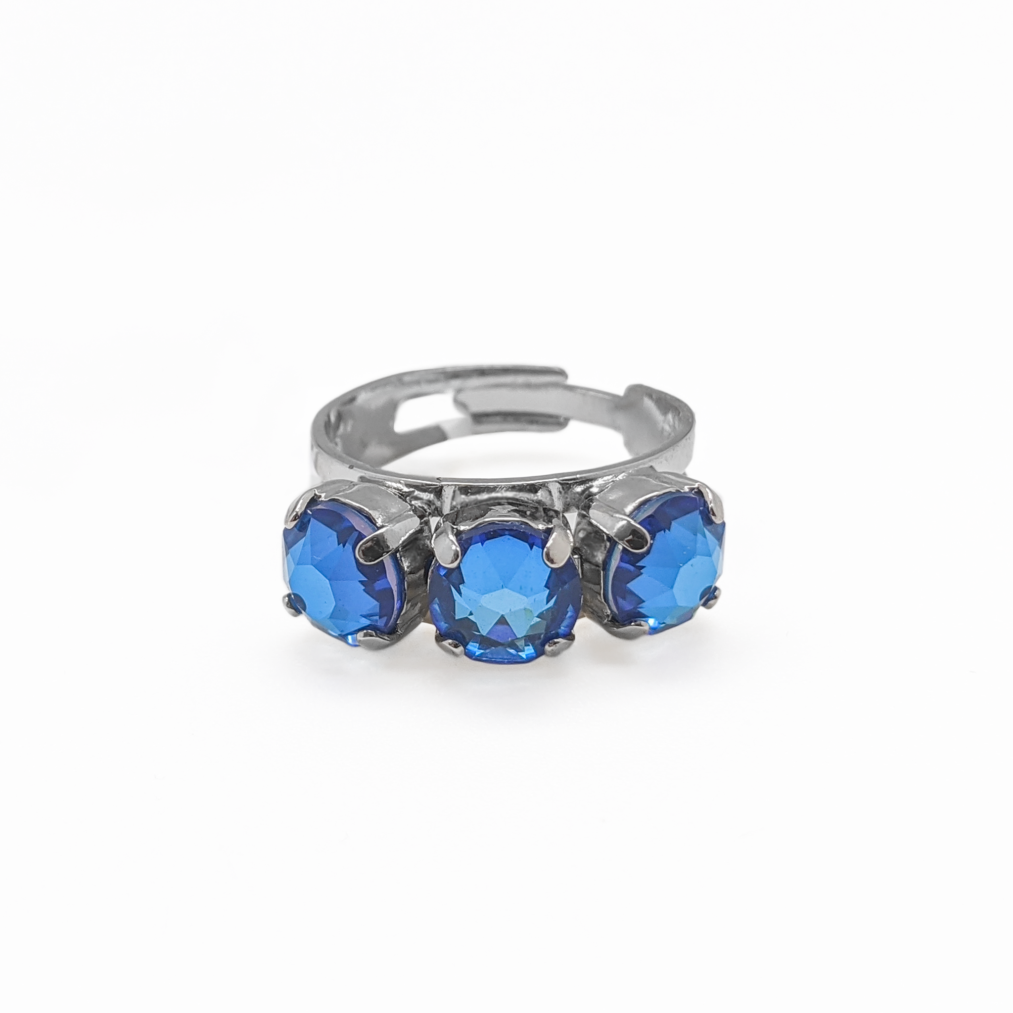 Petite Three Stone Adjustable Ring in Sun-Kissed "Capri" *Preorder*