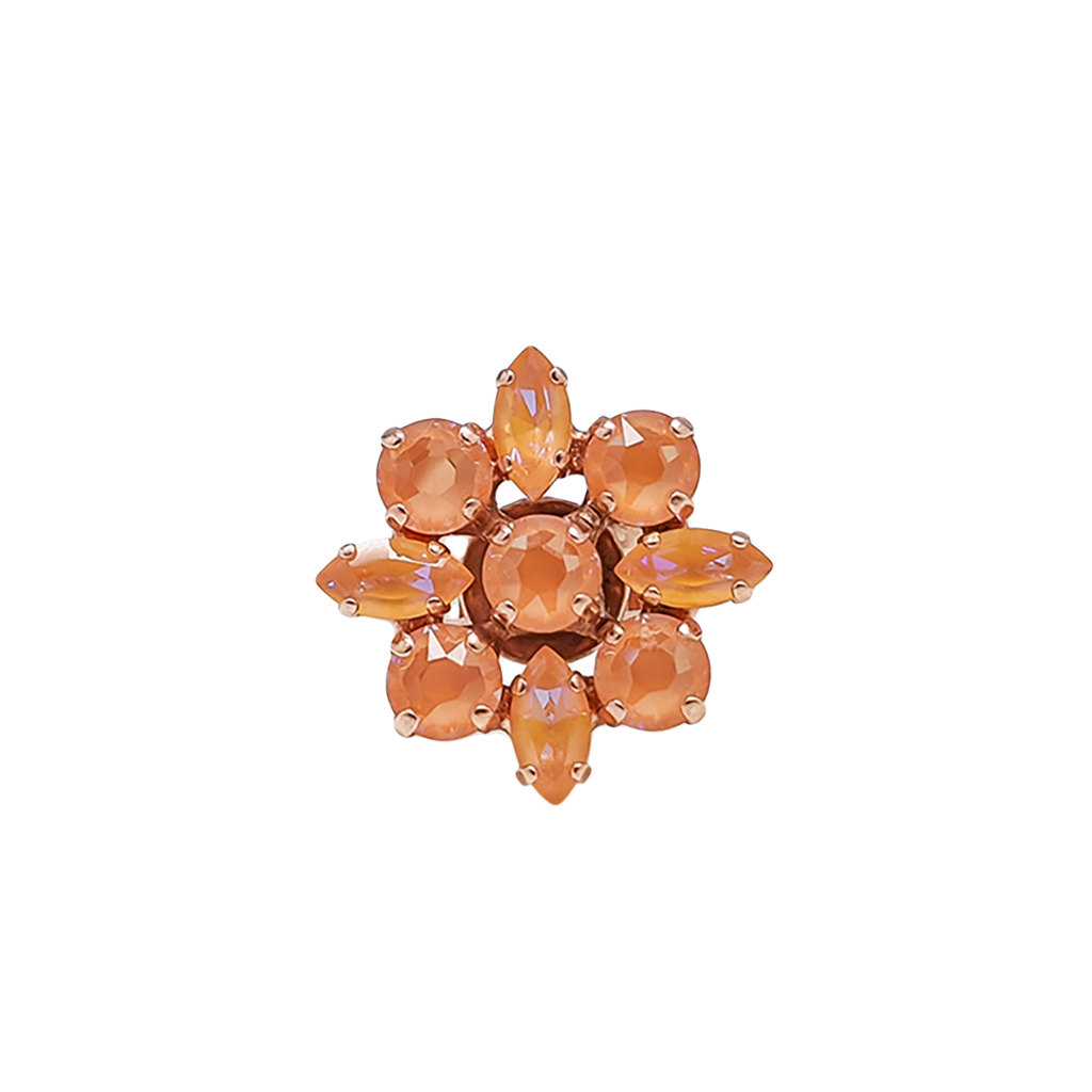 Marquise and Round Adjustable Ring Sun-Kissed "Peach" *Custom*