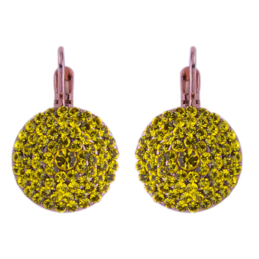 Extra Luxurious Pavé Leverback Earrings in "Fields of Gold" *Preorder*